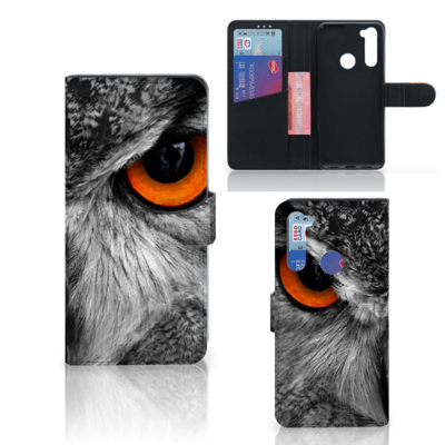 Xiaomi Redmi Note 8T Telefoonhoesje met Pasjes Uil