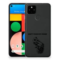 Google Pixel 4a 5G Silicone-hoesje Gun Don't Touch My Phone