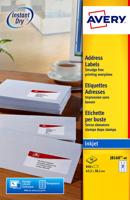 Etiket avery j8160-25 63.5 x 38.1 mm 525 st