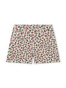 Kenzo Kids short en coton à fleurs - Blanc