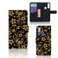 Alcatel 1S 2020 Hoesje Gouden Bloemen - thumbnail