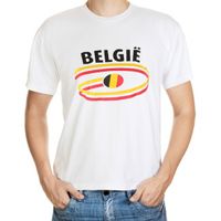 Shirts met vlaggen thema Belgie heren - thumbnail