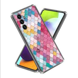 Samsung Galaxy A35 Stijlvolle Ultradunne TPU Hoesje - Regenboog Ruit