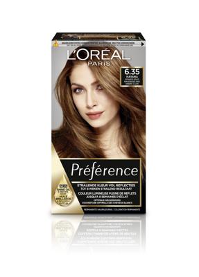 L’Oréal Paris Préférence 6.35 - Donker Goud Mahonie Blond - Haarverf met Color extender L’Oréal Paris Préférence 6.35 - Donker Goud Mahonie Blond - Haarverf met Color extender