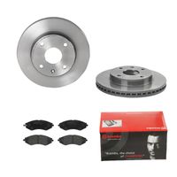 Remmenset, remschijf BREMBO, Remschijftype: Binnen geventileerd, Inbouwplaats: Vooras, u.a. für Chevrolet, Daewoo