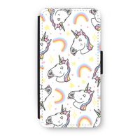 Rainbow Unicorn: iPhone 7 Plus Flip Hoesje - thumbnail