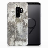 Samsung Galaxy S9 Plus TPU Siliconen Hoesje Beton Print