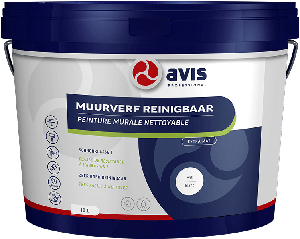 avis muurverf reinigbaar extra mat wit 2.5 ltr