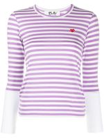 Comme Des Garçons Play t-shirt en coton à patch cœur - Violet