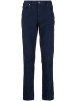 Hackett pantalon droit Moleskin en coton à patch logo - Bleu - thumbnail