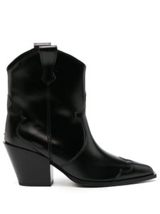 Aeyde bottines en cuir à bout pointu 86 mm - Noir