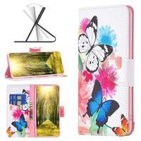 Wonder Series Xiaomi Redmi 10 5G/Note 11E Portemonnee Hoesje - Vlinders - thumbnail