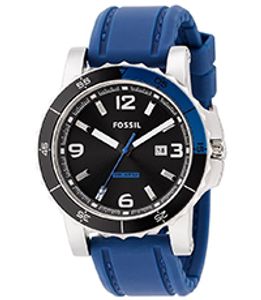 Horlogeband Fossil AM4258 Silicoon Blauw 22mm