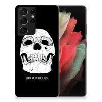 Silicone Back Case Samsung Galaxy S21 Ultra Skull Eyes - thumbnail