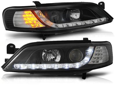Tuning-Tec Koplampen met parkeerlicht OPEL VECTRA B 11 96-12 98 ZWART met LED knipperlicht