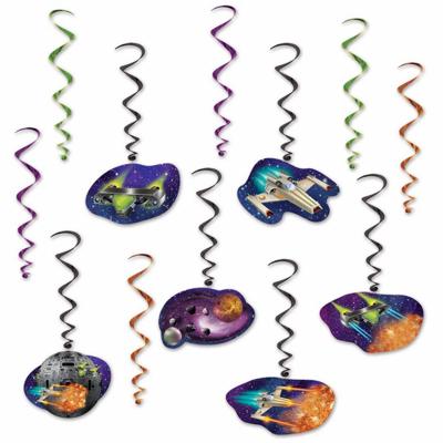 Hangdecoratie Space Whirls 12 stuks