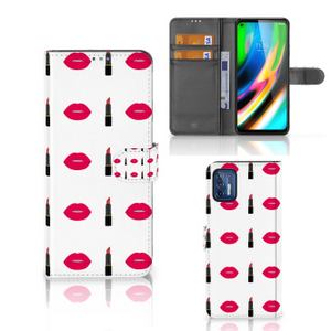 Motorola Moto G9 Plus Telefoon Hoesje Lipstick Kiss