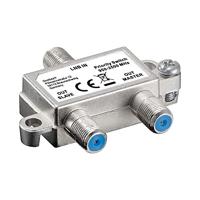 Wentronic 51445 SAT-schakelaar verdeelt/schakelt 1 LNB op 2 SAT-ontvangers Single 1 Stuk zilver