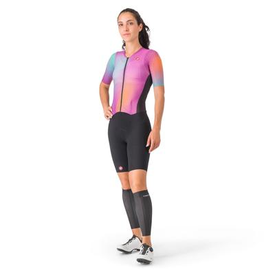 Castelli PR 2 speed suit korte mouwen zwart roze dames L Castelli PR 2 speed suit korte mouwen zwart roze dames L