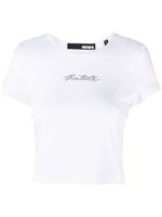 ROTATE BIRGER CHRISTENSEN t-shirt crop à logo appliqué - Blanc