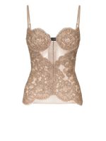 Dolce & Gabbana lace-detailing sheer bra - Tons neutres - thumbnail