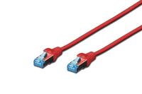 DIGITUS LAN kabel Cat 5e - 2m - CCA netwerkkabel met RJ45 - SF/UTP afgeschermd - Compatibel met Cat-6 & Cat-5 - Rood