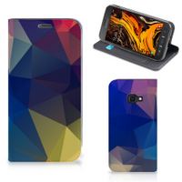 Samsung Galaxy Xcover 4s Stand Case Polygon Dark - thumbnail