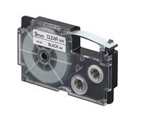 Casio EZ-label printer XR-9X1 tape zelfklevend 9 mm x 8,0 m zwart op transparant