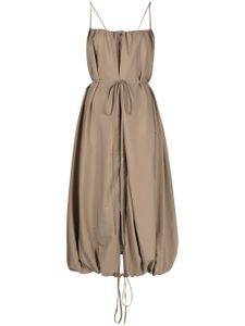 Goen.J robe bouffante à fermeture zippée - Marron