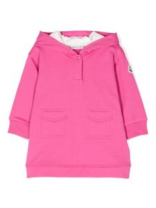 Moncler Enfant robe à patch logo - Rose