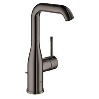 GROHE Essence New Wastafelkraan Opbouw - uitloop 12.7cm - L-size - hoge draaibare uitloop - waste - EcoJoy - hard graphite 32628A01