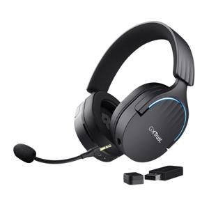 Trust GXT491 FAYZO Over Ear headset Gamen Bluetooth Virtual Surround Zwart Surround sound, Microfoon uitschakelbaar (mute), Volumeregeling