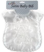 Soft Touch doopslabbetje Christening Day 20 x 30 cm satijn beige
