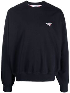 Tommy Jeans sweat nervuré à patch logo - Bleu