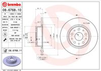 Remschijf BREMBO, Remschijftype: Massief, u.a. für Lancia, Alfa Romeo