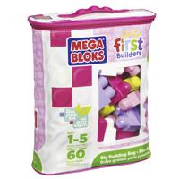 Mega Bloks First Builders Blokkentas 60 Stuks Roze - thumbnail