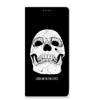 Mobiel BookCase Motorola Moto G73 Skull Eyes - thumbnail