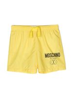 Moschino Kids short de bain à logo imprimé - Jaune - thumbnail