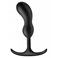 XR Brands Premium Silicone Weighted Prostate Plug - Small - thumbnail