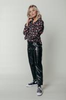 Colourful Rebel Lali Flower Blouse  Zwart Dames - Basic Fit - Polyester