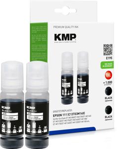 KMP Navulinkt vervangt Epson 111, T03M1 Compatibel 2-pack Zwart 140 ml E195 1649,0001