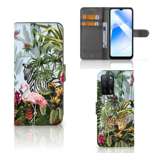 Telefoonhoesje met Pasjes voor OPPO A16/A16s/A54s Jungle