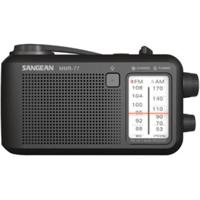 Sangean MMR-77 Outdoorradio VHF (FM), Middengolf Noodradio Handslinger, Spatwaterbestendig, Zaklamp, Oplaadbaar Zwart - thumbnail