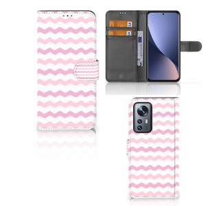 Xiaomi 12 Pro Telefoon Hoesje Waves Roze