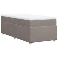 vidaXL Boxspring met matras stof taupe 80x200 cm, boxspring, ledikant, bedframe, bed, boxspring bed, bedbodem, seniorenbed, senioren bed