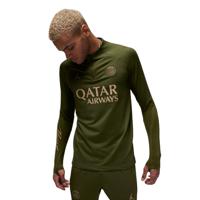 Nike Paris Saint-Germain X Jordan Strike Trainingstrui 1/4-Zip 2023-2024 Donkergroen Beige - thumbnail