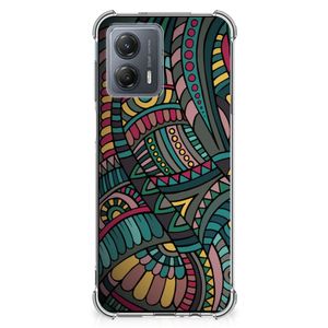 Motorola Moto G53 Doorzichtige Silicone Hoesje Aztec