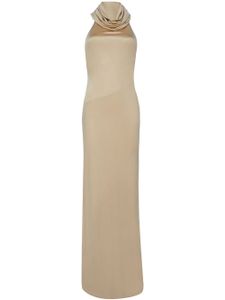 RTA hooded jersey maxi dress - Tons neutres