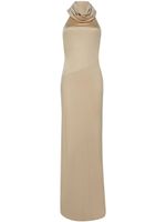 RTA hooded jersey maxi dress - Tons neutres