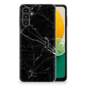 Samsung Galaxy A13 | A04s TPU Siliconen Hoesje Marmer Zwart - Origineel Cadeau Vader